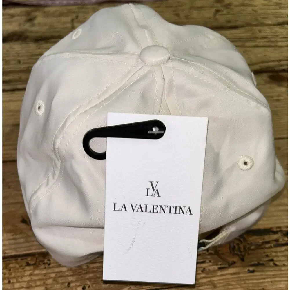 La Valentina Ivory Women’s Hat Adjustable Strap NWT